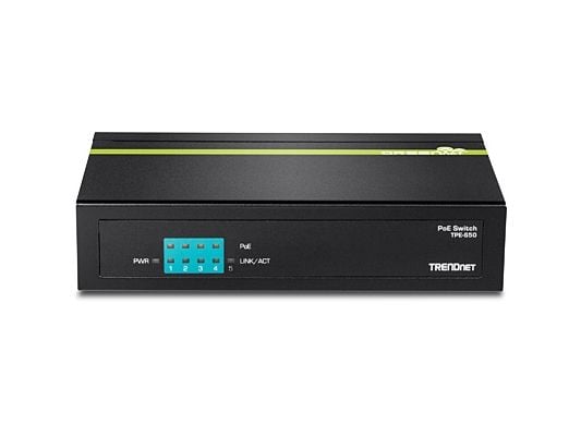 TRENDnet TPE S50 - Switch - ikke-styrt - 4 x 10/100 (PoE) + 1 x 10/100 - stasjonær - PoE (31 W)