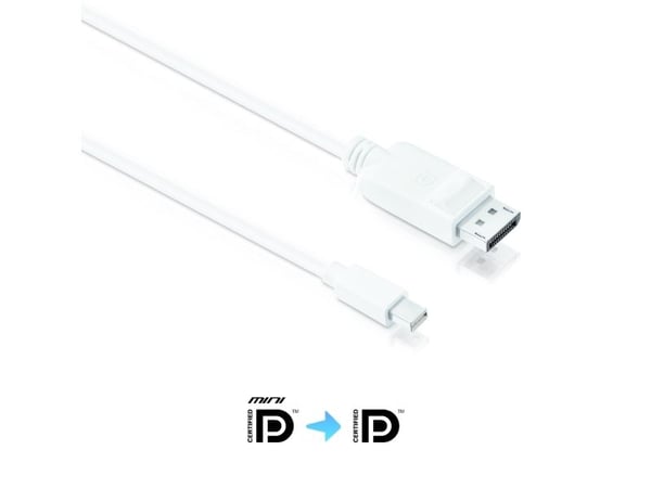 PureLink IS1100-015, 1,5 m, Mini DisplayPort, DisplayPort, Uros, Uros, Valkoinen
