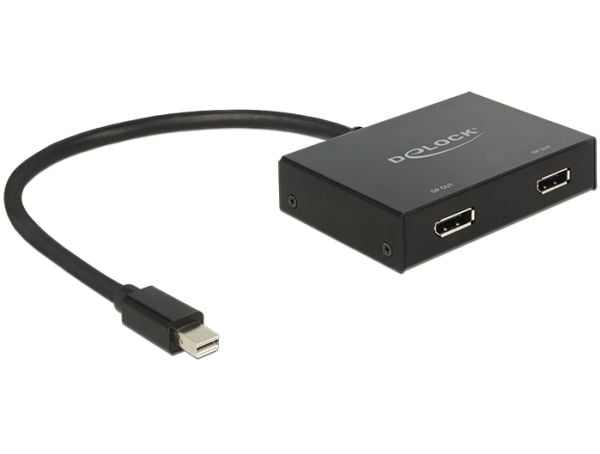 DeLOCK 87695, 0,3 m, Mini DisplayPort, 2 x DisplayPort, Uros, Naaras, 1.2a