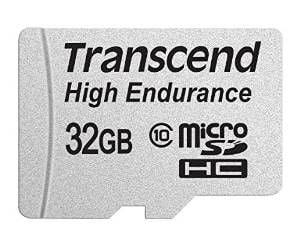 Transcend High Endurance - Flashminnekort (microSDHC til SD-adapter inkludert) - 32 GB - UHS-I U1 / Class10 - SDHC