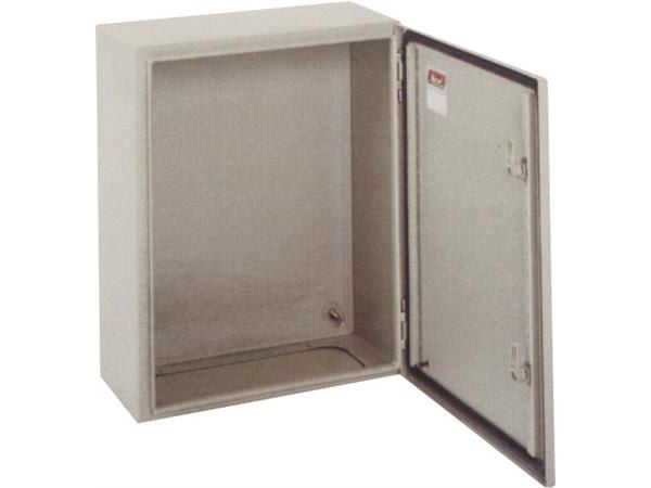 SCHNEIDER ELECTRIC Seinäkaappi metallia CRN, 400 x 300 x 150 mm KxSxK RAL7035 ilman asennuslevyä, IP66, 1 oviAsennuslevy G.nr. 75.12.421.138