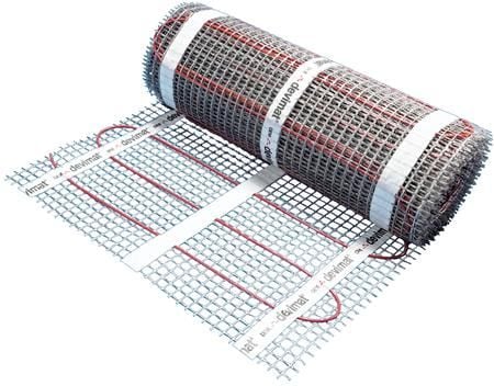 DEVImat 150T (150W/m²) varmematte 3,5 mm, 1050W 7M² 0,5X14M 230V, selvklebende for både total- og komfortoppvarming