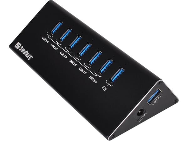 Sandberg USB 3.0 Hub 7 ports - Hub - 7 x SuperSpeed USB 3.0 - stasjonær
