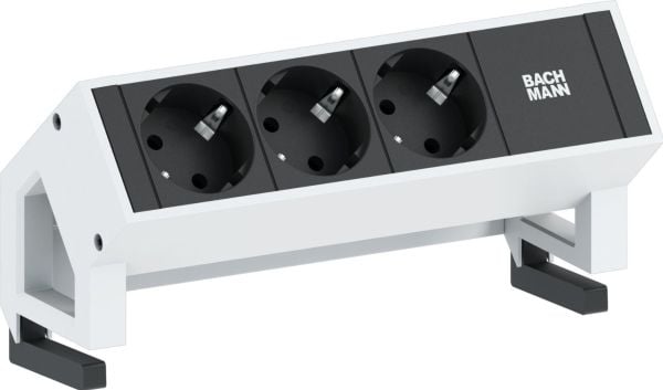 Bachmann DESK 2 - Monipistorasia - Tulo, tulo GST18 - Lähtöliitännät: 3 - 1,5m johto - Saksa - valkoinen, RAL 9010 (902.300)