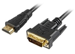Sharkoon - Sovitinkaapeli - dual link - HDMI uros - DVI-D uros - 5 m - musta