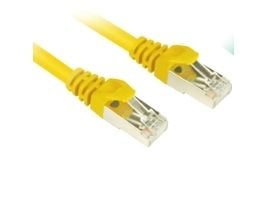 Sharkoon - Koblingskabel - RJ-45 (hann) til RJ-45 (hann) - 25 cm - SFTP - CAT 6 - gul