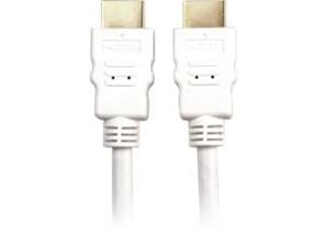 Sharkoon - HDMI-kabel med Ethernet - HDMI hann til HDMI hann - 1 m - hvit