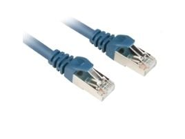 Sharkoon - Koblingskabel - RJ-45 (hann) til RJ-45 (hann) - 25 cm - SFTP - CAT 6 - blå
