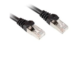Sharkoon - Koblingskabel - RJ-45 (hann) til RJ-45 (hann) - 25 cm - SFTP - CAT 6 - svart