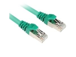 Sharkoon - Koblingskabel - RJ-45 (hann) til RJ-45 (hann) - 25 cm - SFTP - CAT 6 - grønn