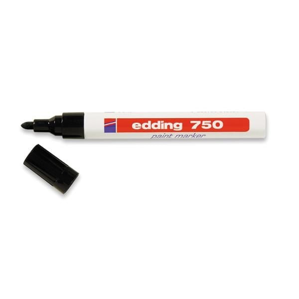 Malingstusj Edding® 750 svart - (10 stk./pakning)