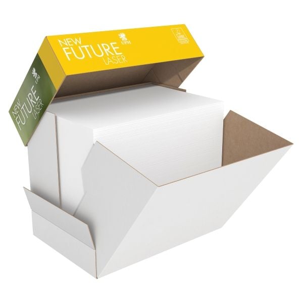 Papir til sort/hvid-print New Future Lasertech, multibox, A4, 80 g, 2.500 ark