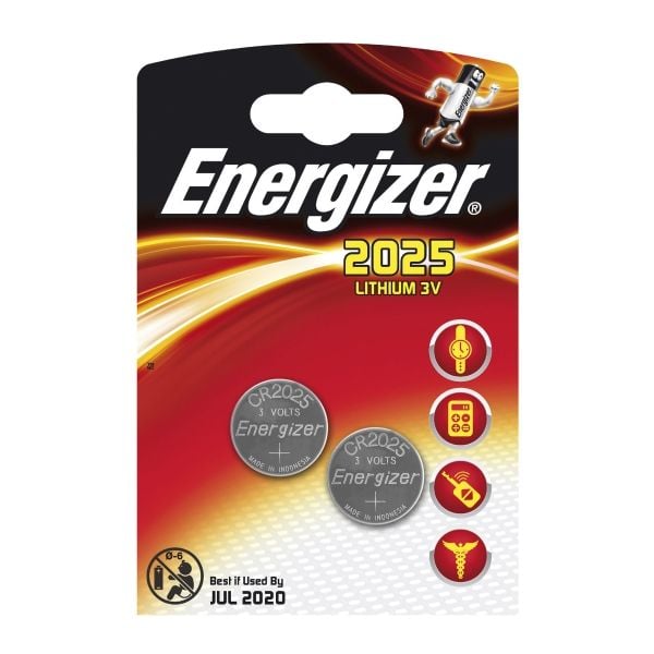 Energizer - Batteri 2 x CR2025 - Li - 163 mAh
