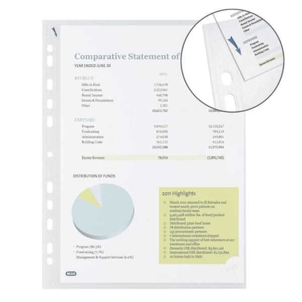 ELBA - Arkbeskytter - for A4 (210 x 297 mm) - blank (en pakke 100)