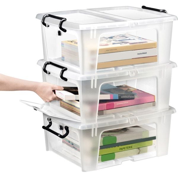 Opbevaringskasse Strata 20 ltr. plast, transparent, 1 Box.