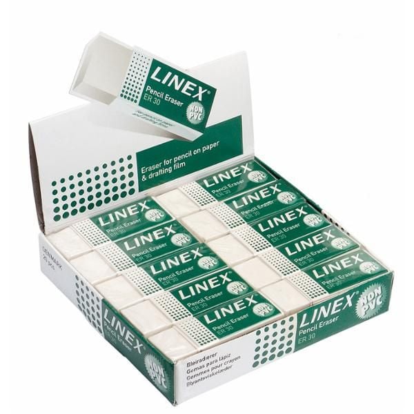 Linex ER 30, Valkoinen, 25 mm, 63 mm, 12 mm, 28 g, Laatikko
