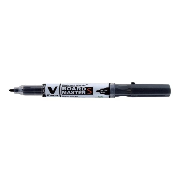Whiteboardmarker, Pilot V-Board Master, ultra fin, sort, pakke a 10 stk
