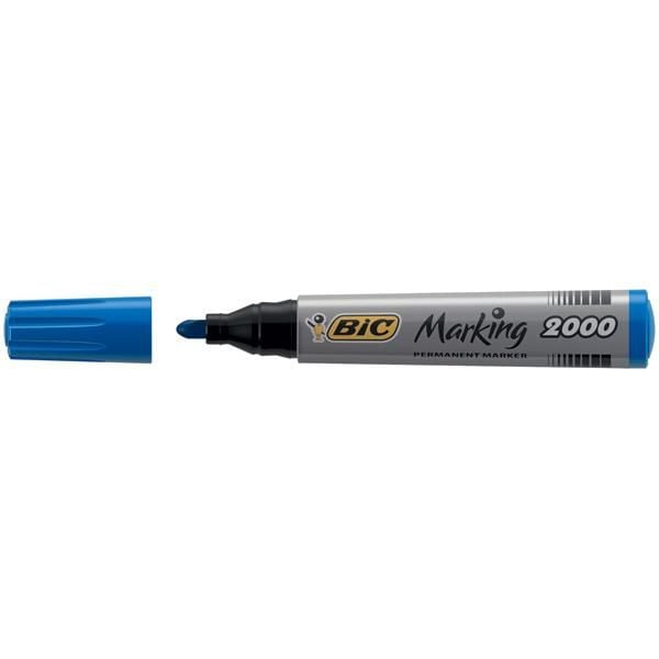 BIC Marking 2000 - Markør - permanent - blå - alkoholbasert blekk - 1.7 mm (en pakke 12)