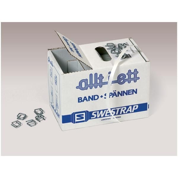 Pallebånd DS Smith, 13 mm x 250 m, med 50 metalspænder
