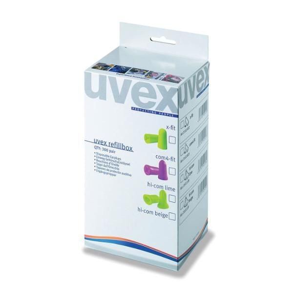 Hörselproppar Uvex x-fit lime, förpackning med 300 par