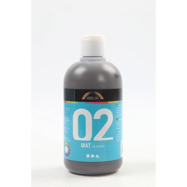 Akrylmaling A-Color 02 - mat, brun, 500 ml