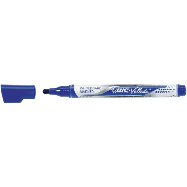 BIC VELLEDA - Markør - ikke-permanent - for whiteboard - blå - alkoholbasert blekk - 2.2 mm - medium (en pakke 12)