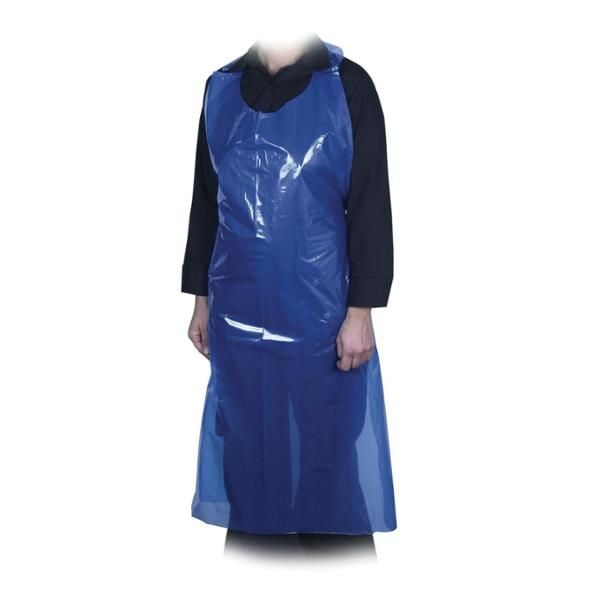 Forklæde Abena LDPE 35 µm, 80x130 cm blå - (500 stk.)
