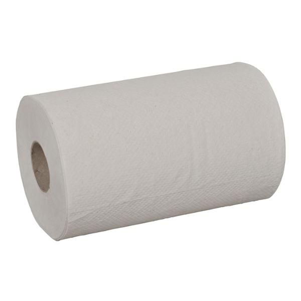 Håndklæderulle, ABENA Care-Ness Classic, 1-lags, Mini, 120m x 20cm, hvid, genanvendt papir