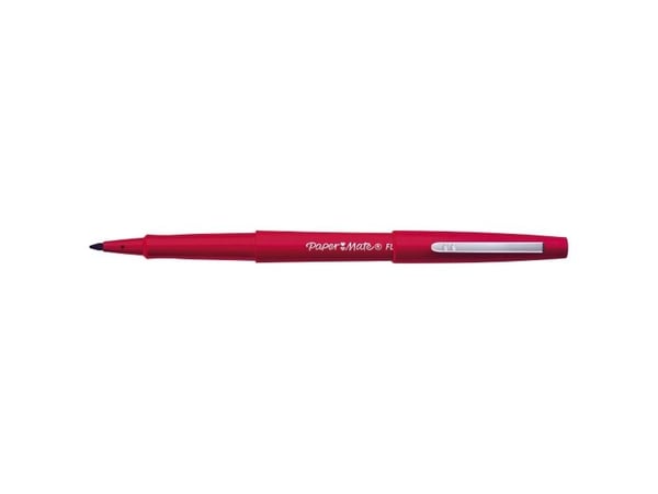 Papermate Flair, Punainen, Keskikokoinen, Punainen, Vesipohjainen muste, 1 mm, Metalli