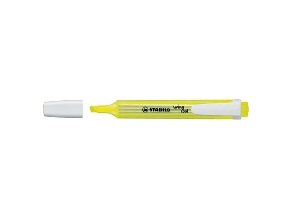 STABILO swing cool Pastel, 1 stykker, Gult, Meisel tupp, Hvit, Gult, 1 mm, 4 mm