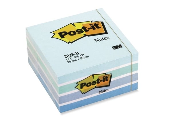 Kubusblok Post-it Notes 76x76 mm pastelblå