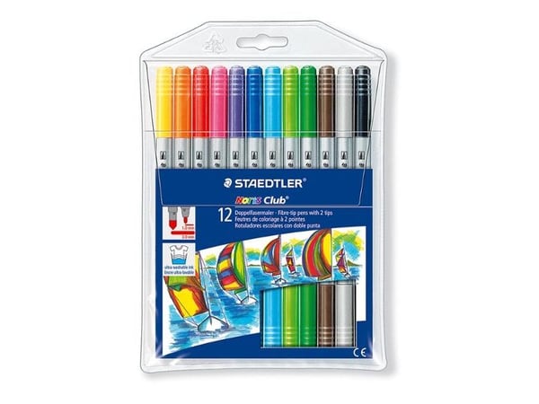 Kaksoiskynät staedtler noris, 12 värin pakkaus