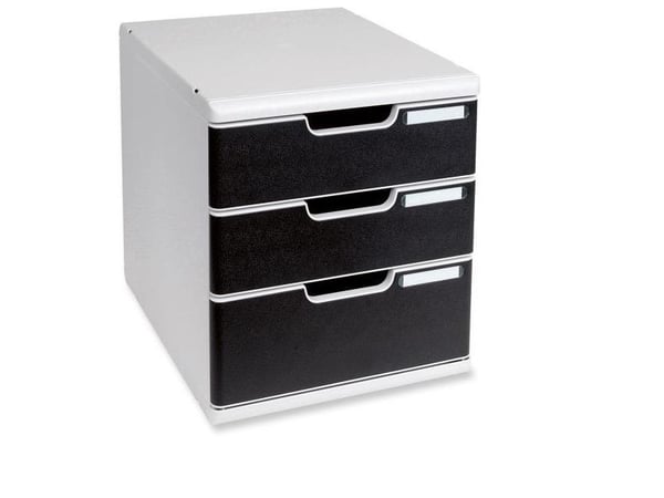 Exacompta MODULO Classic - Skuffskap - 3 skuffer - for A4 Plus (210 x 330 mm) - svart
