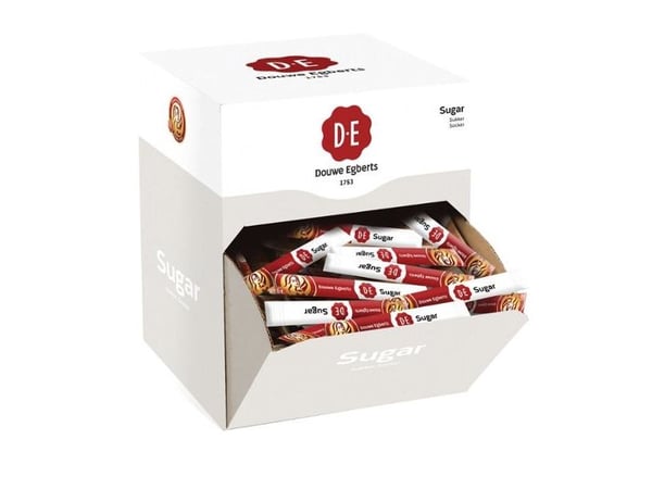 Socker, Douwe Egberts, sticks, förpackning med 500 st