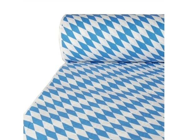 Papstar 12544, Rektangulär, Blå, Vit, papper, Bordsduk, 100 x 5000 cm, 1 styck