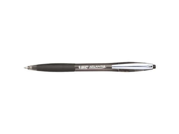 BIC ATLANTIS Soft - Kulepenn - svart - oljebasert blekk - 1 mm - medium - retraktil (1 stk.)
