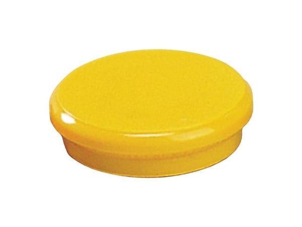 Magneetti Dahle, pyöreä, 24 mm, gul, pakkaus 10 stk.