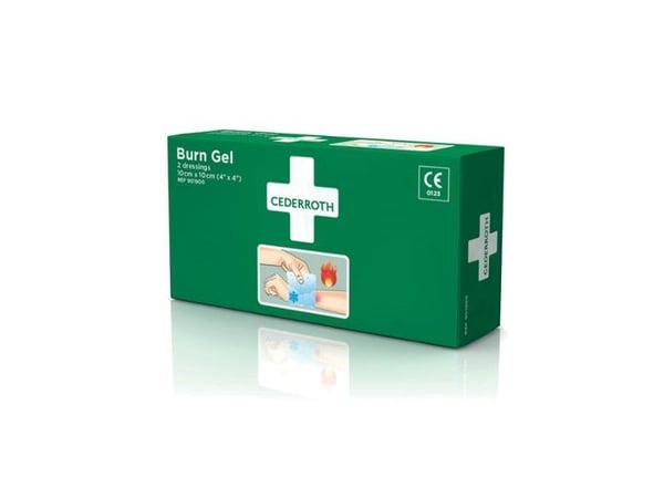 Burn Gel Kompresser Cederroth, 10 x 10 cm, pakkaus 2 stk.