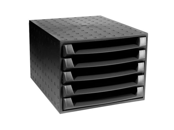 Exacompta Ecoblack THE BOX - Skuffskap - 5 skuffer - for A4 Plus (210 x 330 mm)