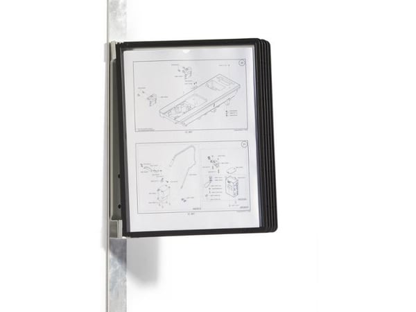 Durable Vario magnet wall 5, Vegg, Portrett, A4, Sort