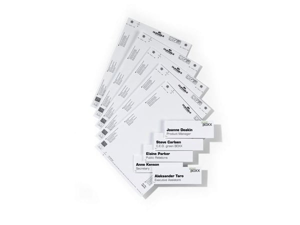 Indstiksark Durable INFO SIGN 149x52,5 mm hvid - (10 ark x 5 stk.)