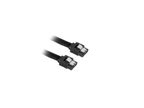 Sharkoon - SATA-kabel - Serial ATA 150/300/600 - SATA (hunn) til SATA (hunn) - 60 cm - låst - svart