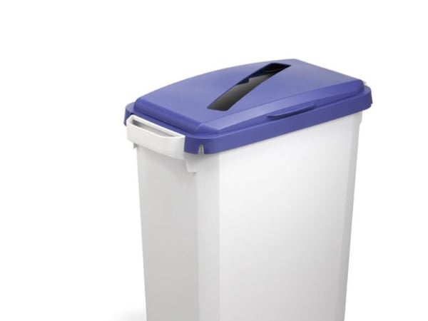Hængslet låg til affaldsspand Durable Durabin 60L blå - med papiråbning