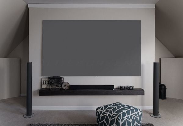 Elite Screens Aeon Edge Free, Ohje, 2,79 m (110"), 2,44 m, 137,2 cm, 16:9, Harmaa