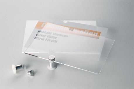 DURABLE CRYSTAL SIGN - Skiltholder - dørmontert - gjennomsiktig