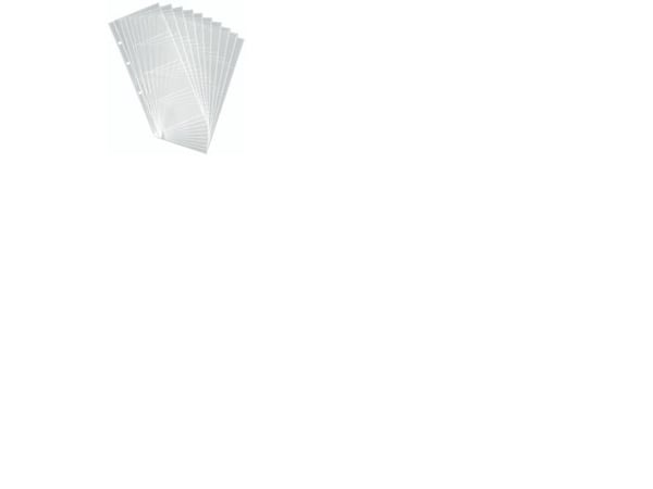 DURABLE VISIFIX - Visittkortside - for 57 x 90 mm - kapasitet: 8 kort - gjennomsiktig (en pakke 10) - for P/N: 2403-01