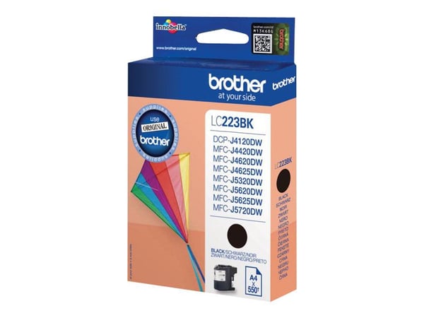 Brother LC223BK, 550 sivua, 1 kpl, Kertapakkaus