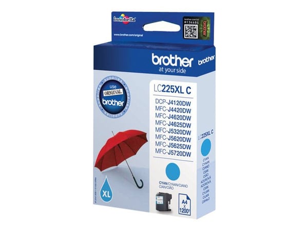 Brother LC225XLC - Cyan - original - blekkpatron - for Brother DCP-J4120DW, MFC-J4420DW, MFC-J5320DW, MFC-J5625DW