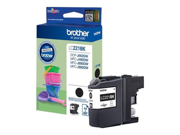 Brother LC221BK - Svart - original - blekkpatron - for Brother DCP-J562DW