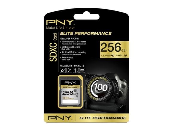 PNY 256 GB SDXC klasse 10, 256 GB, SDXC, Klasse 10, UHS-I, 100 MB/s, 75 MB/s